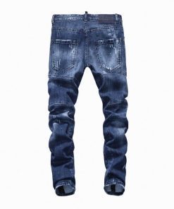 DSQUARED2 BLUE RIPPED JEANS DOUBLE CLOSURE