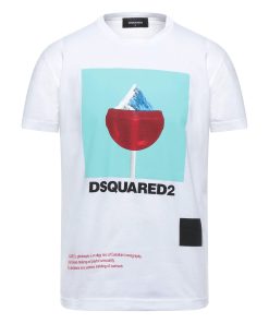 DSQUARED2 CONTRASTS PRINTED SHORT SLEEVE T-SHIRT