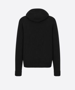 Dior zip-up hoodie in cashmere knit