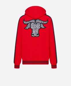 Dior hoodie with an embroidered bull on the back
