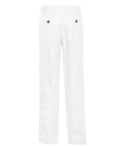 BURBERRY COTTON JERSEY WIDE LEG TAILORED TROUSERS