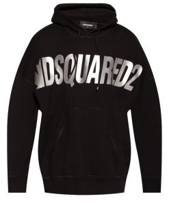 DSQUARED2 HOODIE WITH SILVER LOGO