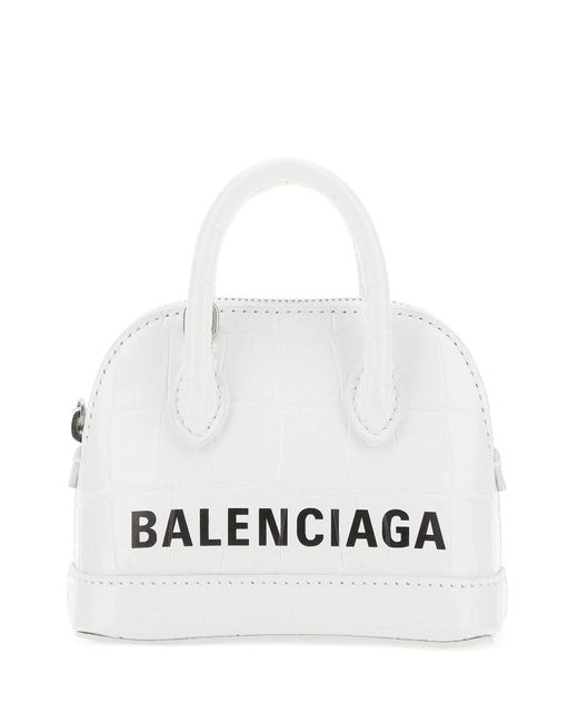 Balenciaga Women's White Ville Xxs Top Handle Bag - Clothes Rep