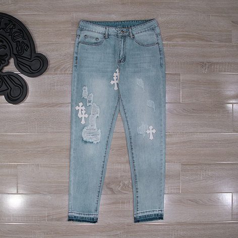 Chrome Hearts Jeans For Men #829312 $48.00 USD, Wholesale Replica