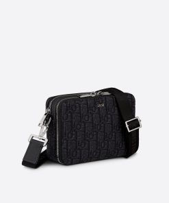 POUCH WITH SHOULDER STRAP – BLACK