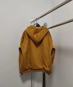 Yellow velvet hoodie