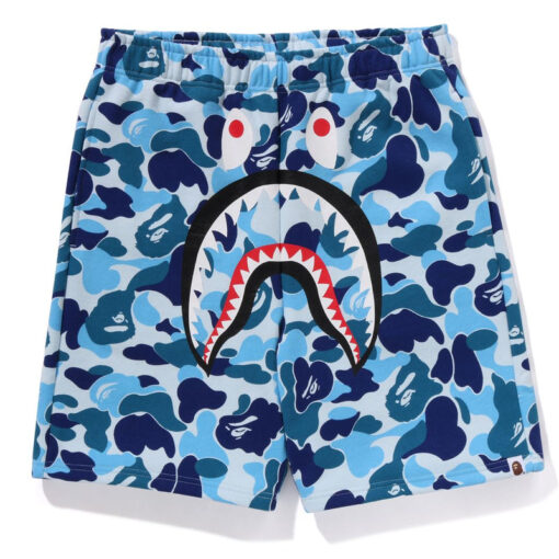 Bape ABC Camo Shark Sweat Shorts Blue