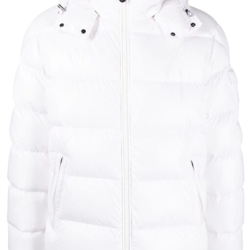 Moncler Maya Hooded Puffer Jacket White