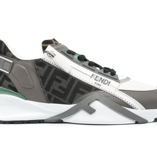 FENDI Flow FF-jacquard sneakers grey/white
