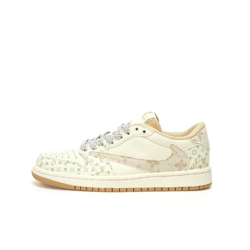 LV x Travis Scott x Nike Air Jordan 1 Low OG SP"Beige/Khaki/LV Monogram"