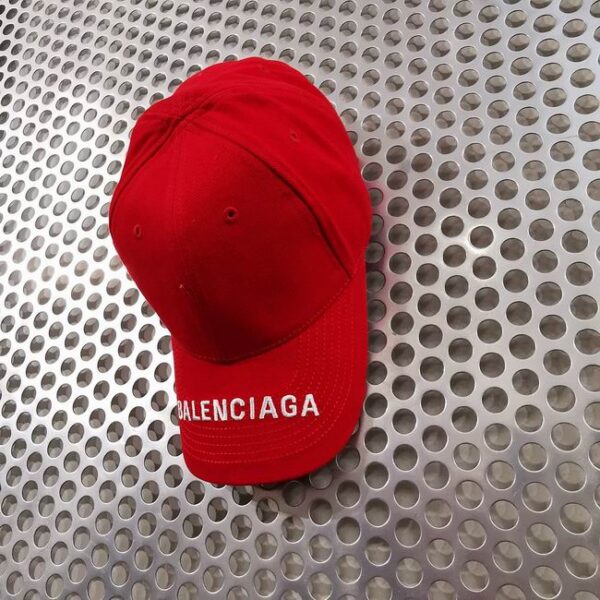 Balenciaga logo embroidery Caps Red