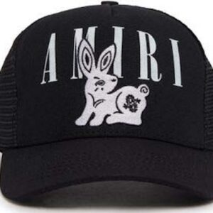 AMIRI Bandana Rabbit Trucker Cap Black