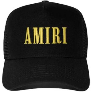 AMIRI Core Logo Trucker Hat Black/Yellow