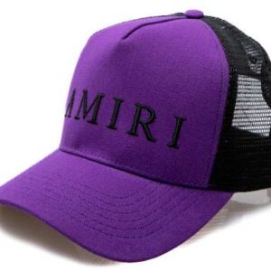 AMIRI Embroidered Logo Trucker Cap Purple/Black