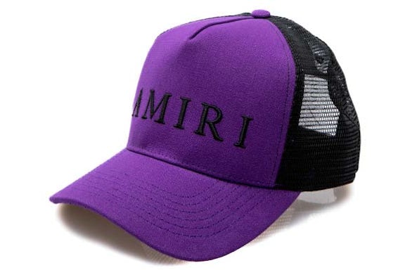 AMIRI Embroidered Logo Trucker Cap Purple/Black