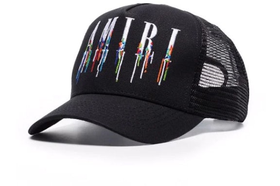AMIRI Embroidered Paint Drip Core Logo Cap Black