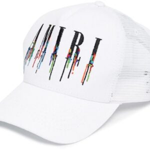 AMIRI Embroidered Paint Drip Core Logo Cap White