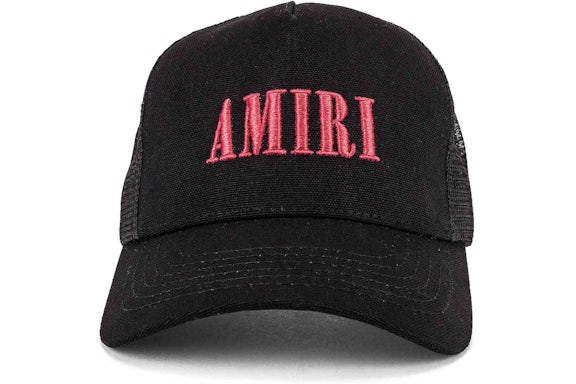 AMIRI Logo Core Trucker Hat Black/Red