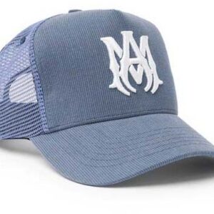 AMIRI MA Logo Trucker Cap Pond Blue/White