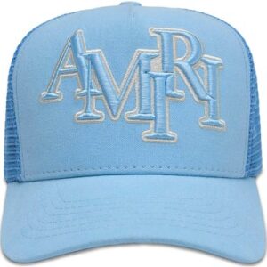 AMIRI Staggered Logo Trucker Blue