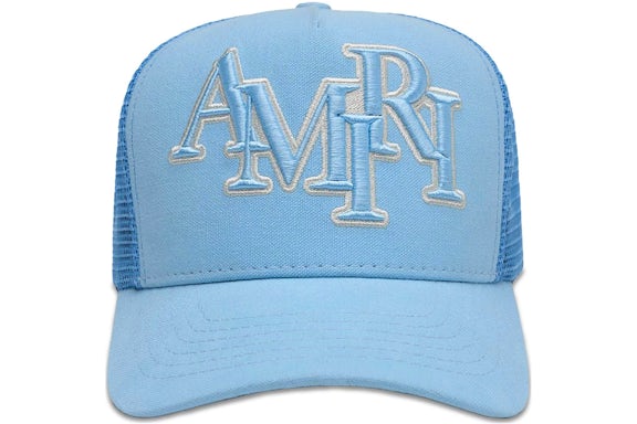 AMIRI Staggered Logo Trucker Blue