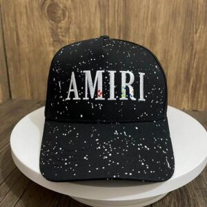 AMIRI Paint Splatter Baseball Cap Black