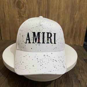 AMIRI Paint Splatter Baseball Cap White