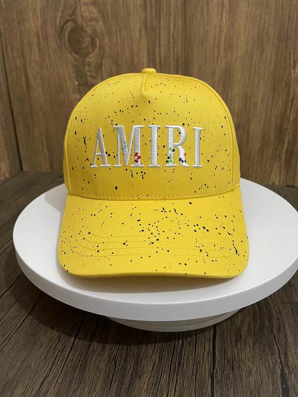 AMIRI Paint Splatter Baseball Cap Yellow