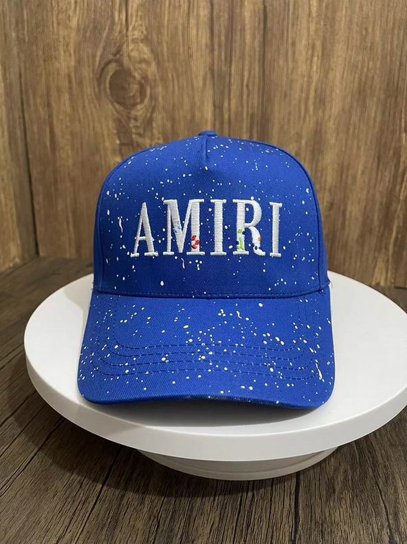 AMIRI Paint Splatter Baseball Cap Blue