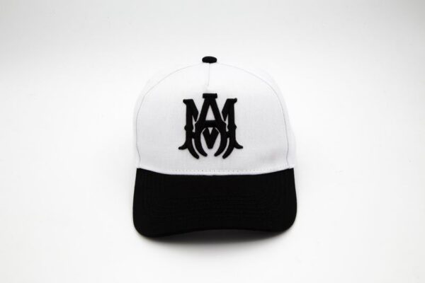 AMIRI Black MA Logo Canvas Trucker Cap Black/White