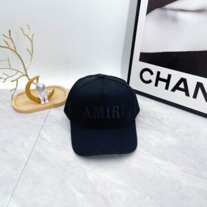 AMIRI Black Logo Canvas Cap Black
