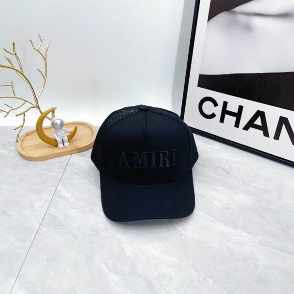 AMIRI Black Logo Canvas Cap Black