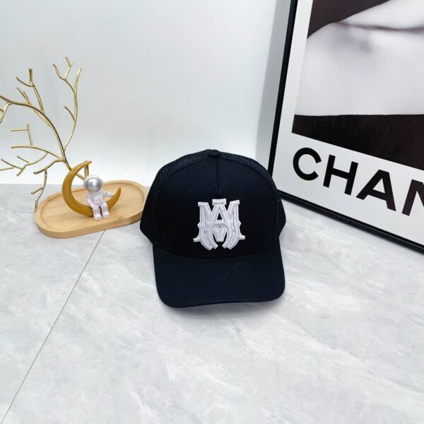 AMIRI White MA Canvas Cap Black