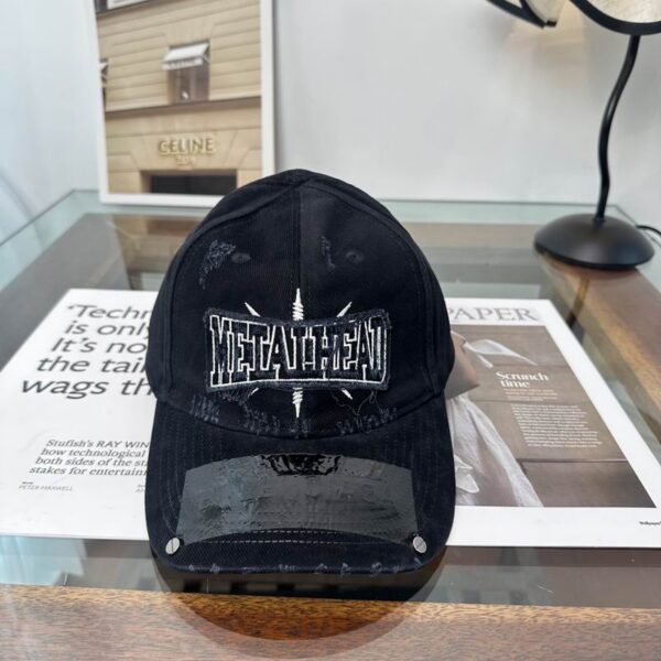 Balenciaga Metalhead Baseball Cap Black