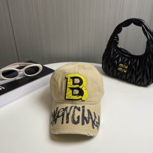 Balenciaga Logo Upcycled Cotton Cap Grey