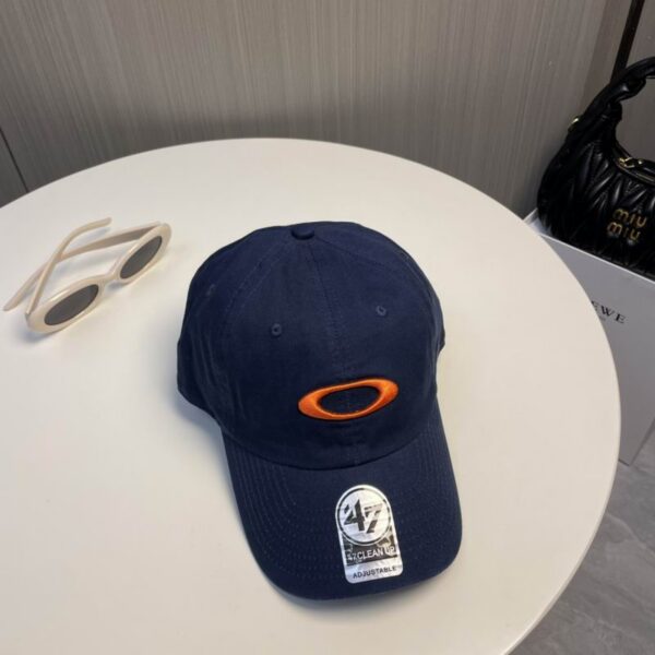 Oakley Remix Dad Cap Fathom Blue Soft Orange Logo