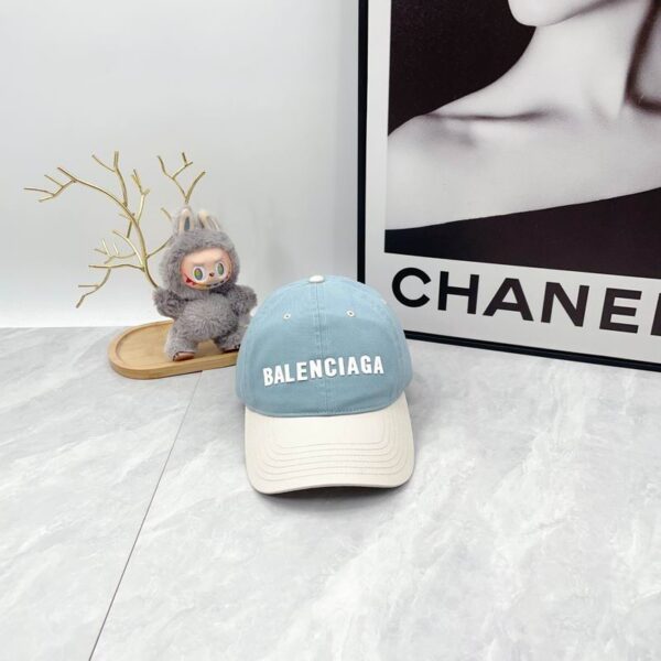 Balenciaga Blue Baseball Cap Logo Embroidery