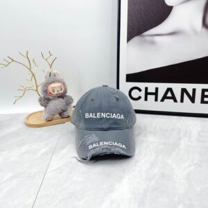 Balenciaga Washed Baseball Cap Dark Grey