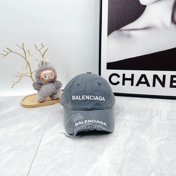 Balenciaga Washed Baseball Cap Dark Grey