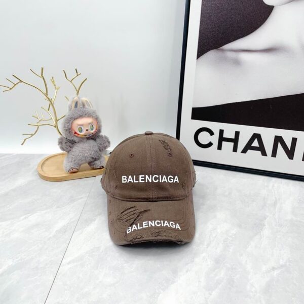 Balenciaga Washed Baseball Cap Brown