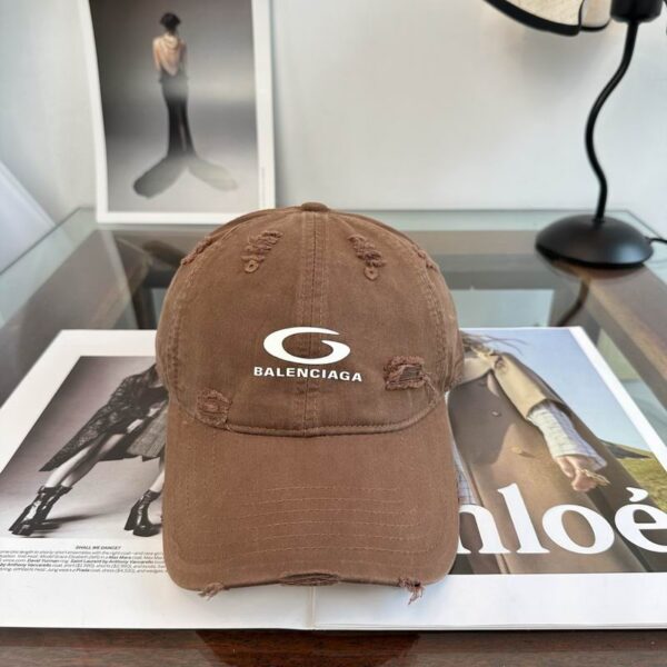 Balenciaga Sports Loop Icon Cargo Cap Washed Brown