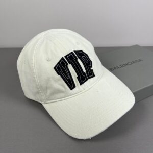 Balenciaga Vip Teamp Cotton Cap White