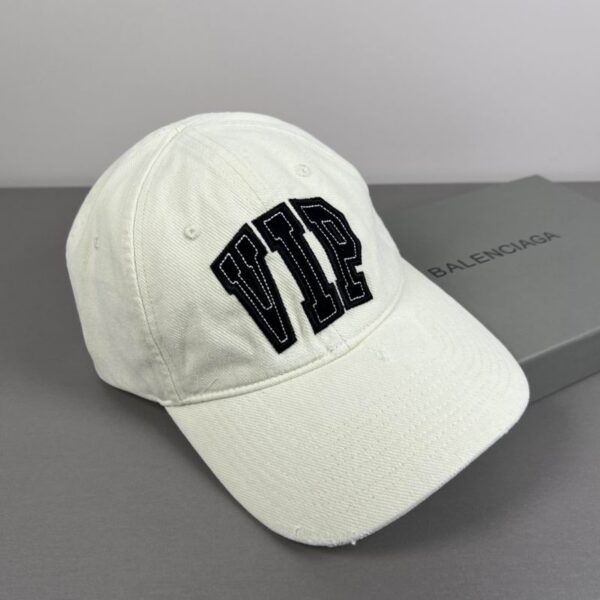 Balenciaga Vip Teamp Cotton Cap White