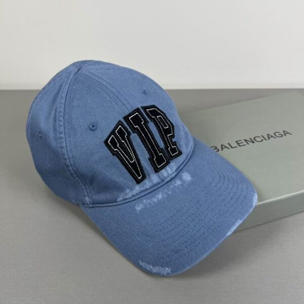 Balenciaga Vip Teamp Cotton Cap Blue
