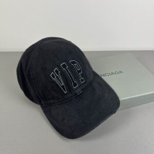 Balenciaga Vip Teamp Cotton Cap Black