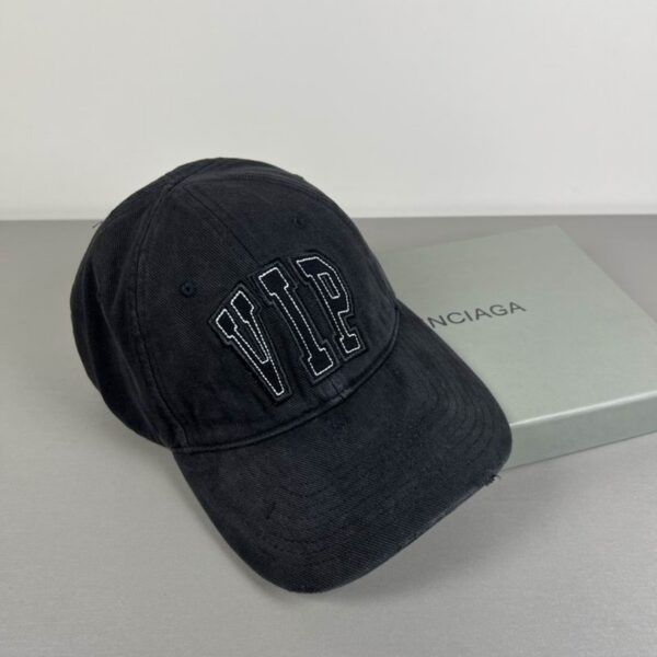 Balenciaga Vip Teamp Cotton Cap Black