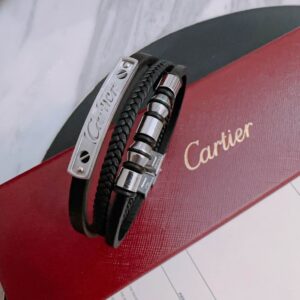 Bracelet Leather Straps Metal Detailing