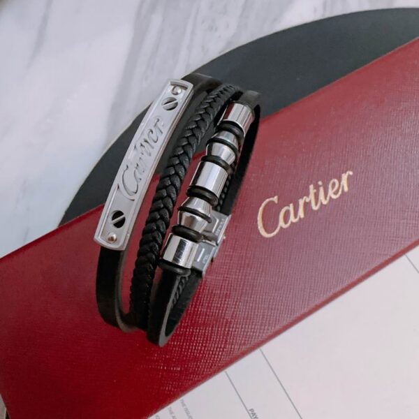 Bracelet Leather Straps Metal Detailing