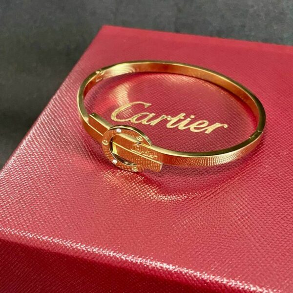 Silver-Toned Bracelet Buckle-Style Clasp Design Gold
