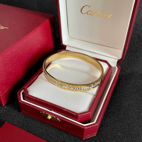Love Bracelet Small Model Paved Yellow Gold with Diamonds
